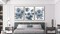 Botanical Framed Wall Art - Abstract Watercolor Style Pictures Grey Blue Floral Wall Decor ( 16" x 24" Set of 3 Natural Framed)